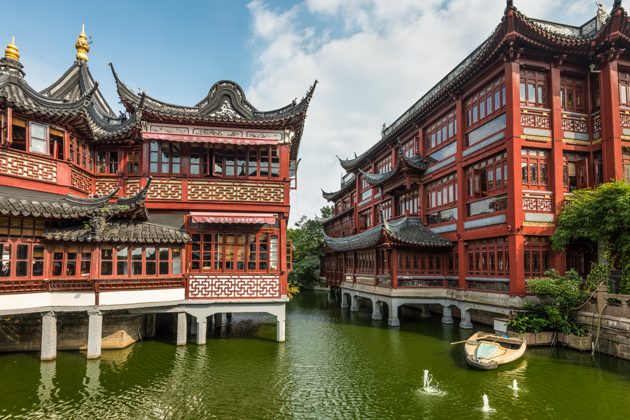 Traditionelle chinesische Architektur in Shanghai